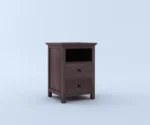 Swift Solid Sheesham Wood Bedside Table With Two Drawer Storage - Image 5