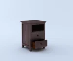 Swift Solid Sheesham Wood Bedside Table With Two Drawer Storage - Image 6