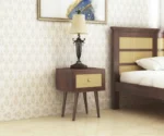 Syrus Solid Sheesham Wood One Drawer Bedside Cane