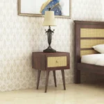 Syrus Solid Sheesham Wood One Drawer Bedside Cane