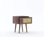 Syrus Solid Sheesham Wood One Drawer Bedside Cane - Image 2