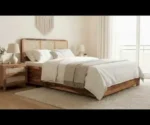 Tamara Real Teak Solid Wood Hydraulic Bed - Image 2