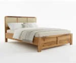 Tamara Real Teak Solid Wood Hydraulic Bed - Image 4