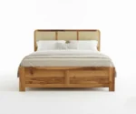 Tamara Real Teak Solid Wood Hydraulic Bed - Image 6