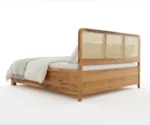 Tamara Real Teak Solid Wood Hydraulic Bed - Image 7