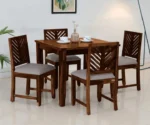 Tourconing Sheesham Wood 4 Seater Dining Set In Provincial Teak Finish