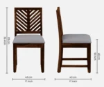 Tourconing Sheesham Wood 4 Seater Dining Set In Provincial Teak Finish - Image 4