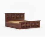 Tusker Sheesham Wood Bed Hydraulic Storage - Image 3