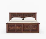 Tusker Sheesham Wood Bed Hydraulic Storage - Image 5