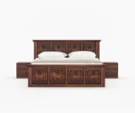 Tusker Sheesham Wood Bed Hydraulic Storage - Image 6