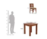 Urban 2 Seater Sheesham Wood Dining Set - Image 5