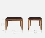 Vosges Sheesham Wood 4 Seater Dining Set In Provincial Teak Finish - Image 7