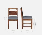 Vosges Sheesham Wood 4 Seater Dining Set In Provincial Teak Finish - Image 9