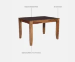 Vosges Sheesham Wood 4 Seater Dining Set In Provincial Teak Finish - Image 5