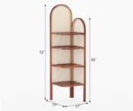 Solid Wood Cane Book Shelf - Image 4
